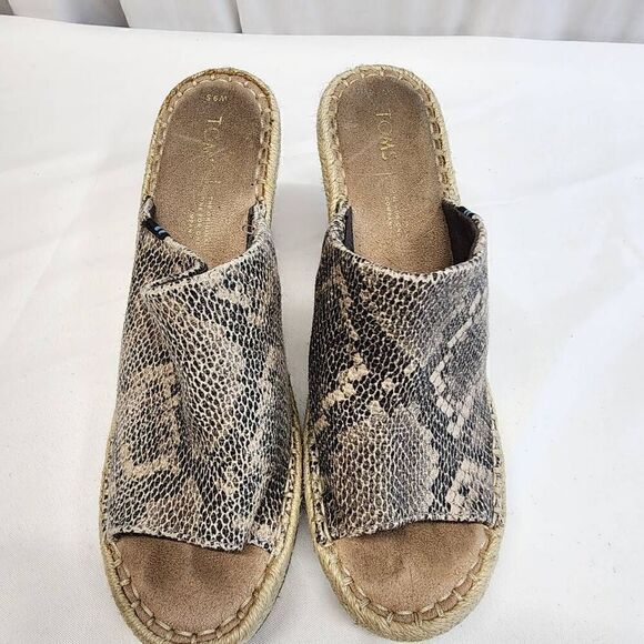 TOMS Size 9.5 Monica Mule Sandal Snake Print (a) - Picture 6 of 9
